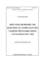 Phân tích chi phí điều trị bệnh phổi tắc nghẽn mạn tính tại bệnh viện đa khoa đồng nai giai đoạn 2015   2018