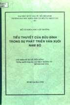 Tiểu thuyết của bửu đình trong sự phát triển văn xuôi nam bộ    đề tài khoa học cấp trường 
