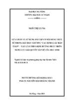 Lựa chọn và sử dụng bài tập có nội dung thực tế trong dạy học chương “các định luật bảo toàn”   vật lí 10 theo định hướng phát triển năng lực giải quyết vấn đề của học sinh.