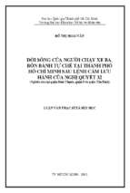 đời sống của người chạy xe ba, bốn bánh tự chế tại thành phố hồ chí minh sau lệnh cấm lưu hành của nghị quyết 32 (nghiên cứu tại quận bình thạnh, quận 5 và quận tân bình)    