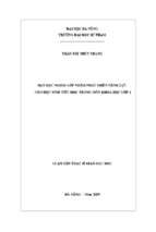 Dạy học ngoài lớp nhằm phát triển năng lực cho học sinh tiểu học trong môn khoa học lớp 4.