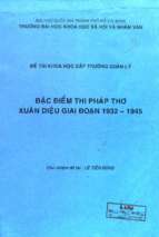 đặc điểm thi pháp thơ xuân diệu giai đoạn 1932   1945    