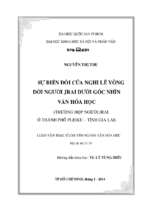 Sự biến đổi của nghi lễ vòng đời người jrai dưới góc nhìn văn hóa học (nghiên cứu trường hợp người jrai ở thành phố pleiku   tỉnh gia lai)    