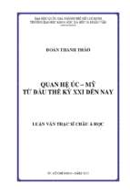 Quan hệ úc   mỹ từ đầu thế kỷ xxi đến nay    