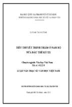 Tiểu thuyết trinh thám ở nam bộ nửa đầu thế kỷ xx    