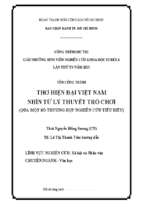 Thơ hiện đại việt nam nhìn từ lý thuyết trò chơi (qua một số trường hợp nghiên cứu tiêu biểu)    công trình dự thi giải thưởng sinh viên nghiên cứu khoa học   euréka lần thứ xv năm 2013 