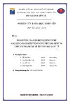 ảnh hưởng của wto đến quyền tự chủ các quốc gia thành viên trong việc xây dựng và thực thi luật thương mại quốc tế   