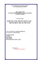 Nghề thủ công truyền thống làm thuyền bằng tre tại việt nam    công trình dự thi giải thưởng sinh viên nghiên cứu khoa học   euréka lần thứ xv năm 2013 