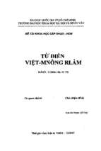 Từ điển việt   mnông rlâm    đề tài khoa học cấp đhqg   hcm  b2004 18b 01tđ 