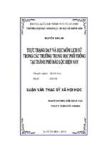 Thực trạng dạy và học môn lịch sử trong các trường trung học phổ thông tại thành phố bảo lộc hiện nay    