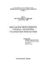 đạo cao đài trong đời sống văn hóa   tín ngưỡng của nhân dân tỉnh tây ninh   