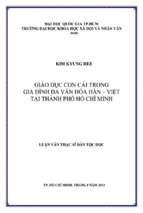 Giáo dục con cái trong gia đình đa văn hóa hàn   việt tại thành phố hồ chí minh    