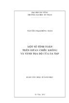 Một số tính toán trên iđean chiều không và vành tọa độ của đa tạp