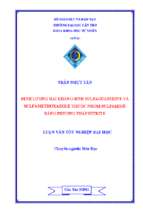 Luận văn tốt nghiệp định lượng hai kháng sinh sulfaguanidine và sulfamethoxazole thuộc nhóm sulfamide