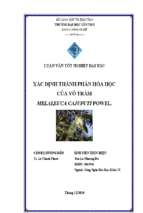 Luận văn tốt nghiệp xác định thành phần hóa học của vỏ tràm melaleuca cajuputi powel