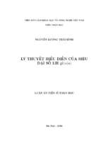 Lý thuyến biểu diễn của siêu đại số lie gl(m n)