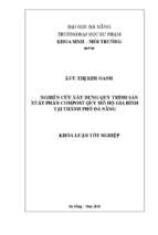Nghiên cứu xây dựng quy trình sản xuất phân compost quy mô hộ gia đình tại thành phố đà nẵng