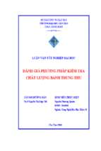 Luận văn tốt nghiệp đánh giá phương pháp kiểm tra chất lượng bánh trung thu