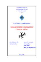 Luận văn tốt nghiệp tổng hợp terpin hydrate từ tinh dầu thông