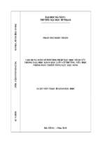 Vận dụng một số phương pháp dạy học tích cực trong dạy học khoa học lớp 4 ở trường tiểu học nhằm phát triển năng lực học sinh