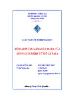 Luận văn tốt nghiệp tổng hợp các dẫn xuất ester của monoglyceride từ mỡ cá basa