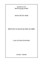 Phân lớp các đại số lie thực ba chiều