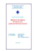 Luận văn tốt nghiệp trích ly fucoidan từ rong nâu (sargassum polycystum)