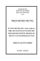 Sử dụng bèo hoa dâu (azolla caroliniana, willd., 1810) đánh giá rủi ro độc học sinh thái đối với nước thải đầu ra một số cơ sở tại tỉnh quảng nam