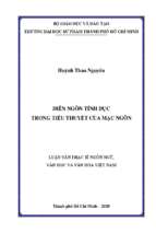 Diễn ngôn tính dục trong tiểu thuyết của mạc ngôn 