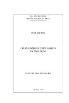 Cơ sở gro¨bner trên môđun và ứng dụng