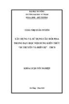 Xây dựng và sử dụng câu hỏi pisa trong dạy học nội dung kiến thức di truyền và biến dị   thcs