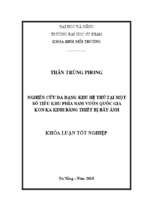 Nghiên cứu đa dạng khu hệ thú tại một số tiểu khu phía nam vườn quốc gia kon ka kinh, tỉnh gia lai bằng thiết bị bẫy ảnh