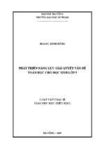 Phát triển năng lực giải quyết vấn đề toán học cho học sinh lớp 5