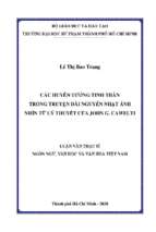 Các huyễn tưởng tinh thần trong chuyện dài nguyễn nhật ánh nhìn từ lý thuyết của john g. cawelti 