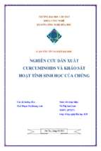 Luận văn tốt nghiệp nghiên cứu dẫn xuất curcuminoids và khảo sát hoạt tính sinh học của chúng