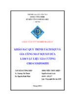 Luận văn tốt nghiệp khảo sát quy trình tách sợi và gia công mat sợi xơ dừa làm vật liệu gia cường cho composite