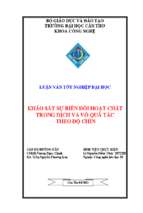 Luận văn tốt nghiệp khảo sát sự biến đổi hoạt chất trong dịch và vỏ quả tắc theo độ chín