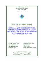 Luận văn tốt nghiệp khảo sát quy trình công nghệ nhà máy chế biến condensate và tìm hiểu công nghệ isomer trong dự án