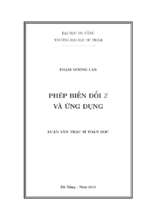 Phép biến đổi z và ứng dụng..