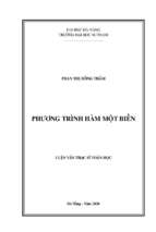 Phương trình hàm một biến