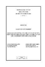 Luận văn tốt nghiệp khảo sát ảnh hưởng của việc xử lý sợi xơ dừa bằng phương pháp hóa học đến cơ tính của vật liệu