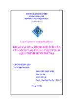 Luận văn tốt nghiệp khảo sát quá trình khuếch tán của muối vào trong thực phẩm (quá trình muối trứng)
