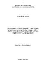 Luận án tiến sĩ nghiên cứu tổng hợp và ứng dụng dung môi hiệu năng cao từ mỡ cá thải trên xúc tác bazơ rắn