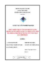 Luận văn tốt nghiệp thực hiện phản ứng knoevenagel trong dung môi xanh là chất lỏng ion họ imidazolium sử dụng xúc tác