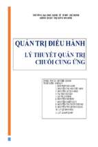 Quản trị điều hành lý thuyết quản trị chuỗi cung ứng, ứng dụng lý thuyết điều hành chuỗi cung ứng uniliver việt nam