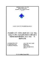 Luận văn tốt nghiệp nghiên cứu tổng hợp xúc tác pt al2o3 và pt al2o3&h zsm 5 cho quá trình reforming xúc tác n heptane