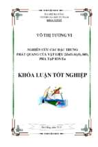 Nghiên cứu các đặc trưng phát quang của vật liệu 2zno.al2o3.sio2 pha tạp ion eu