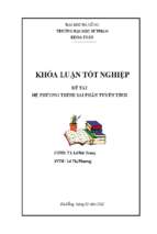 Hệ phương trình sai phân tuyến tính