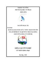 đánh giá khả năng xử lý nước thải nuôi tôm của mô hình đất ngập nước nhân tạo dòng chảy đứng bằng cỏ vetiver.