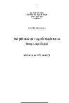 Thế giới nhân vật trong tiểu thuyết lịch sử thăng long nổi giận.